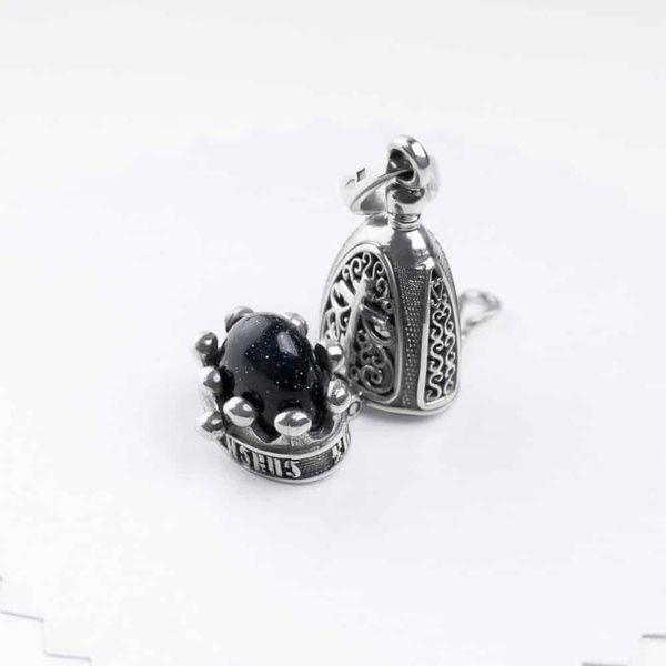 Серебряная подвеска Ладанка с авантюрином - без ланцюжка 11515 фото