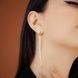 Серебряные серьги Сердечко с цепочками 3973 фото 5