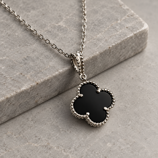 Срібна підвіска Кліф з оніксом 15мм 36167 фото