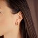 Серебряные серьги Шанель тонкие с золотом 1389 фото 2