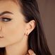 Серебряные серьги Шанель тонкие с золотом 1389 фото 6