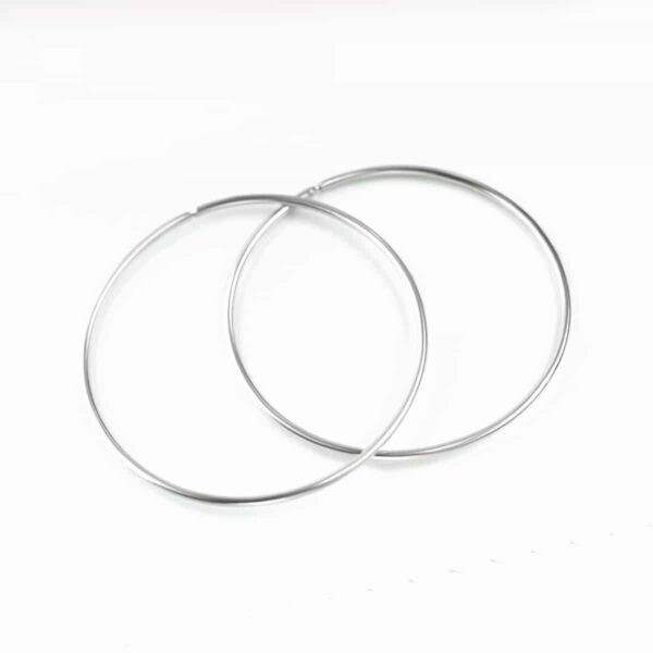 Серебряные серьги-кольца 4см Серебряные серьги-кольца 4см