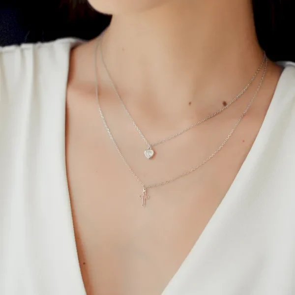 Серебряное колье-сотуар Агни