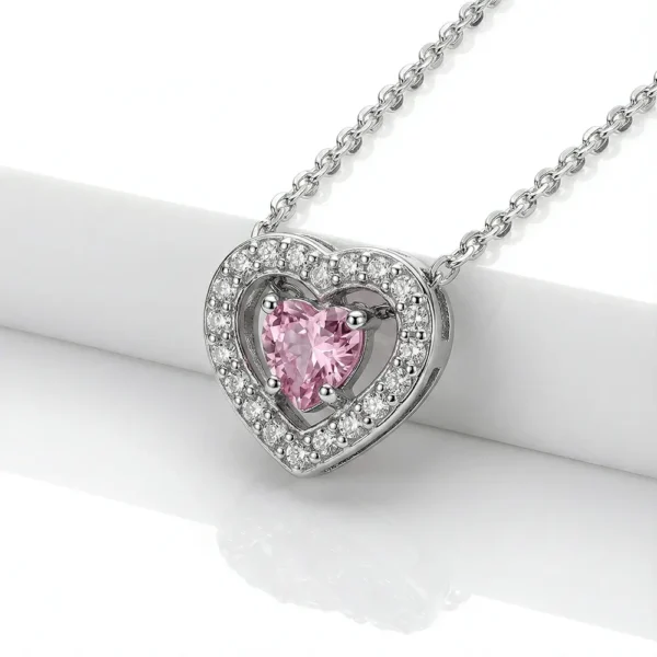 sribna_prykrasa_silva_jewelry_302 Срібна підвіска Серце-цирконій рожева